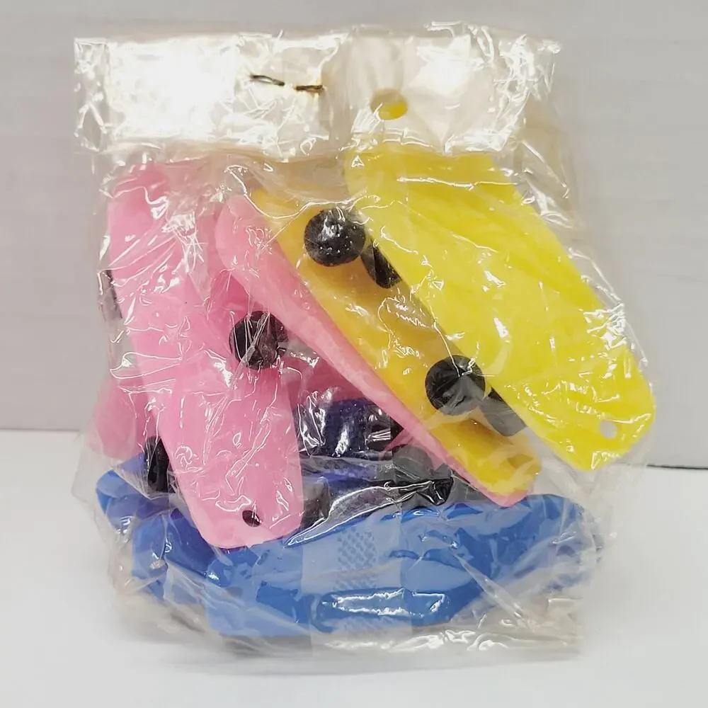 Vintage Football Skateboard Bakery Cake Toppers Crafts Figures 1984 Sports Lot
